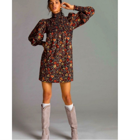 Anthropologie Dresses & Skirts - NWT Anthro Plenty by Tracy Reese floral smocked long sleeve dress